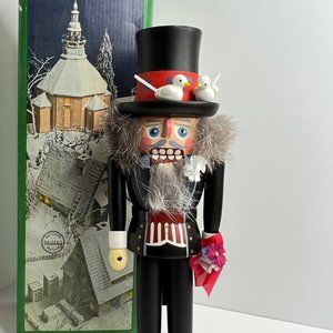 Vintage Magician 11" Nutcracker Wooden Erzgebirgische Erzebirge In Box